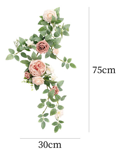 Guirnalda De Flores Artificiales Para Decoración De Rosa