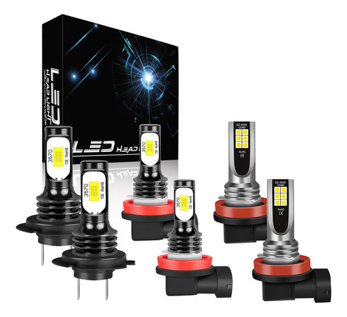 Para Ford Fusion 2006-2016 Led Faros + Antiniebla 6x H7 H11