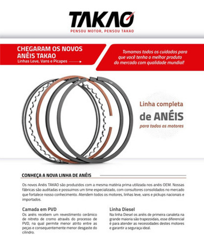 Jg Anéis De Segmento Std Fiat Strada 1.6 8v Sevel Gasolina