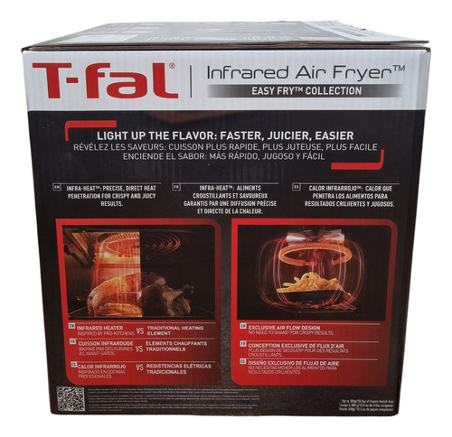 Freidora De Aire T-fal Ey8158uo Infrarroja Air Fryer Negro