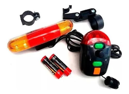 Imagem 2 de 5 de Lanterna Sinaleira Sg Brake Ligth Seta Buzina 8 Sons Bike