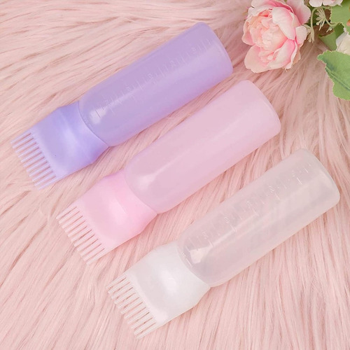 4 Pzs Botellas Para Teñir Cabello Con Peine, Hogar Y Salón