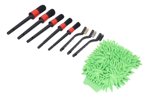 Juego De 9 Brochas Para Detalles De Coches Para Limpiar Rued