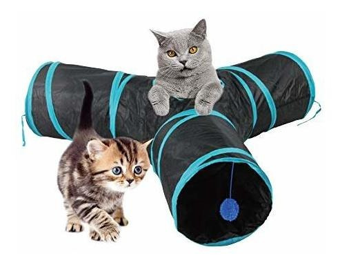 Pawise Tunel Para Gatos Y Cubo Para Gatos Plegable Para Inte