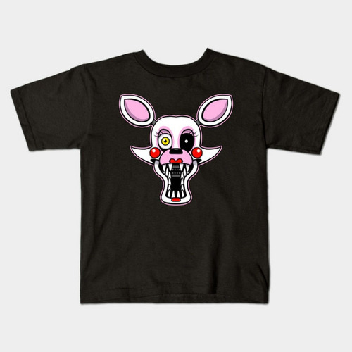 Remera Negra Blanca Bichos Niño Five Nights At Freddy's A 6