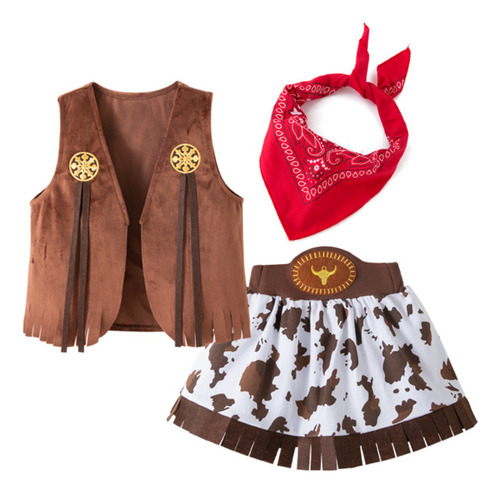 Disfraz Western Para Niñas Y Niñas, Evento De Cosplay De Vaquera