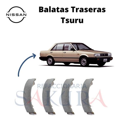 Jgo Balatas Traseras Tsuru Ii 1988-1991 Fp