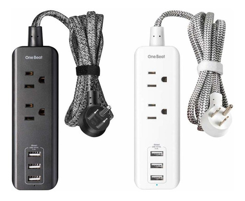 Power Strip With 3 Usb Charging Ports(15w/3.1a) And 2 Outlet