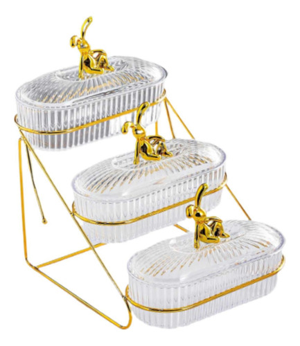 Plato De Ensalada Secos, Platos De Aperitivos Con 3 Niveles