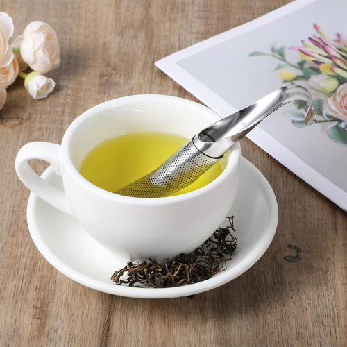 Difusor De Té Acero Inoxidable Con Cepillo Para Hojas Suelta Color