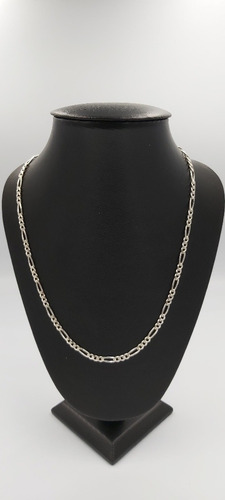 Imagen 2 de 6 de Cadena De Pura Plata Fina Ley 925 Tejido 3*1 50cm 3mm Unisex