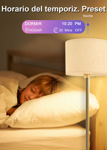 Lampara De Pie Moderna Wifi Led Rgb Alexa Google Home Control Por App