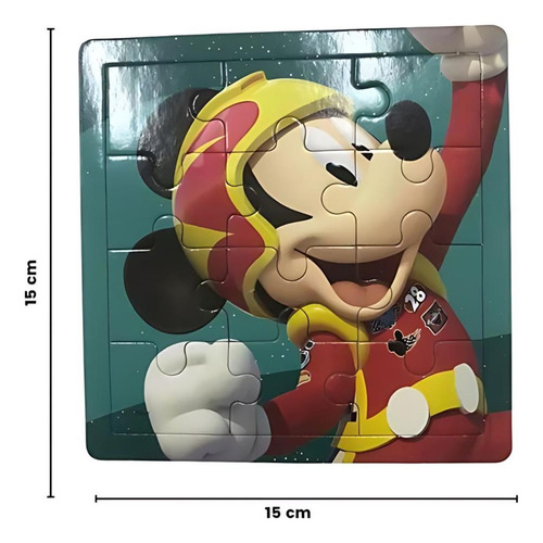 Conjunto 3 Quebra Cabeças Papel 12 16 20 Peças Turma Mickey