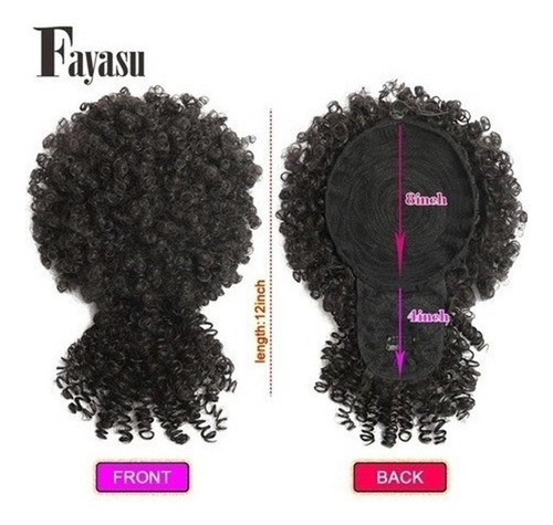A Afro Hair Bun Extensión Cola De Caballo Con