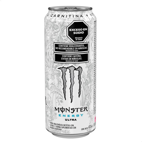 Bebida Energizante Monster Energy Ultra 473ml Sin Azucar X6