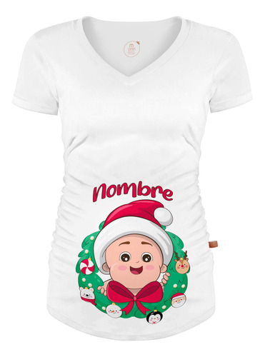 Playera Embarazo Maternidad Navidad - Bebé Regalo