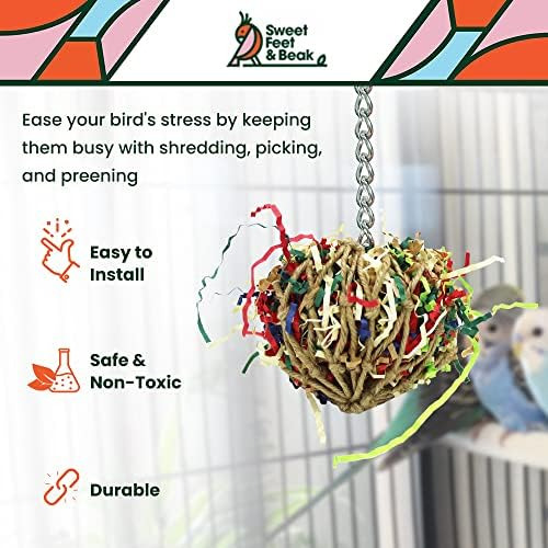 Sweet Feet And Beak Super Shredder Ball - Accesorios De Jaul
