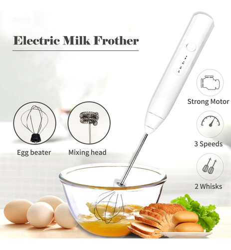 V Mezclador Eléctrico For Huevos, Espumador De Leche,
