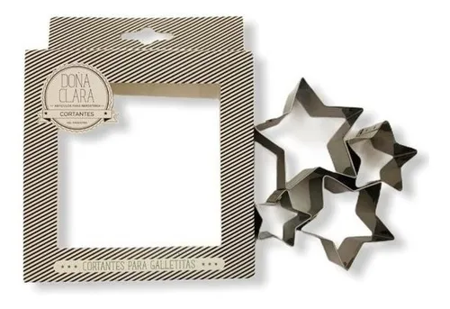comprar Cortante Galletitas Doña Clara X4 Estrellas Acero Reposteria