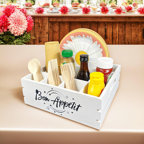 Soporte Para Utensilios De Madera Para La Fiesta 4 In1 - Dis