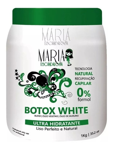 Maria Escandalosa Bt-o.x White Organico Sem Formol 1kg