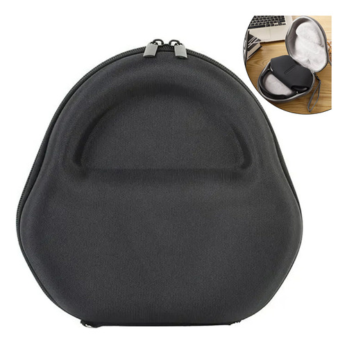 Oraab Carcasa Rígida De Repuesto Con Modo De Suspensión Compatible Con Audífonos Inalámbricos Apple AirPods Max, Funda Protectora Resistente Color Negro Para Máxima Protección Y Estilo