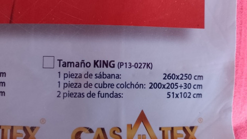 Imagen 2 de 9 de Sabanas De 3 Plazas King - Marca Casatex De Polar