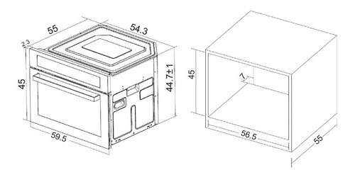 Horno empotrable eléctrico Tecnolam H45SOCG 36L