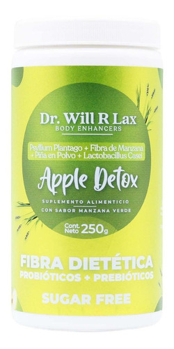 Apple Detox Fibra Dietética Sabor Manzana Verde 250 Gr Dr. W