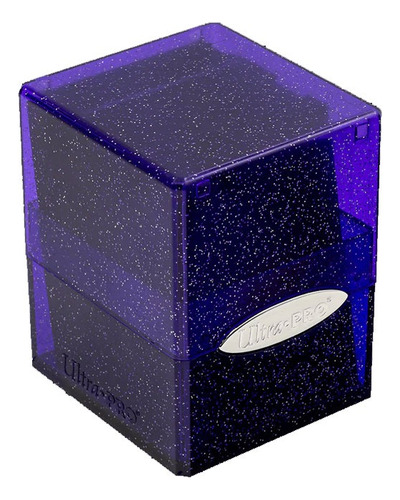 Ultra Pro Deck Box Satin Cube Violeta Glitter Idioma Inglés Cube Deck
