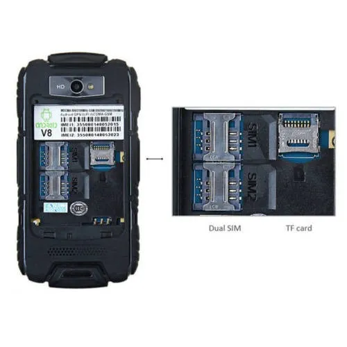 Móvil 3g Discovery V8 Android Smartphone Resistente 4''
