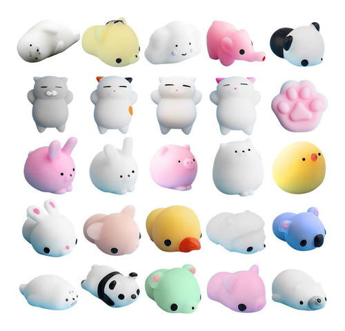 25pc Mochi Gato Apriete Curación Diversión Niños Kawaii Jugu