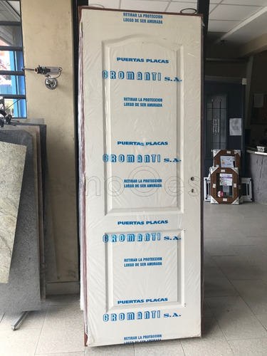 Imagen 6 de 9 de Puerta Placa Craftmaster Blanca C/ Marco Y Cerradura 80x200