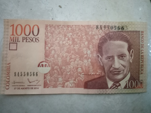Billete De 1000 Pesos Colombianos Antiguo 