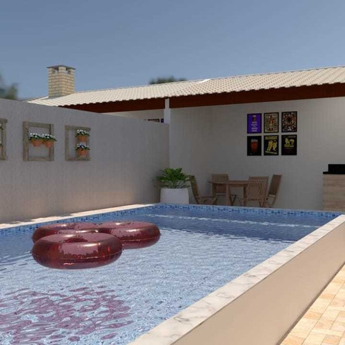 Imagem 1 de 6 de Lançamento Em Itanhaém - Casa Com Piscina - Financie