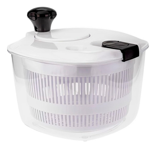 Lavadora Y Secadora Manual De Ensaladas De Acrílico Blanco