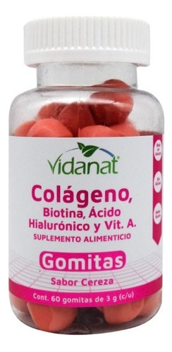 Gomitas Colageno Biotina Acido Hialuronico 60 Gomitas Cereza