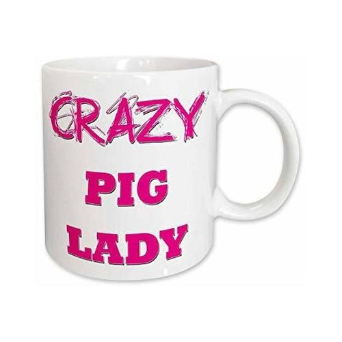 Mug_175226_1 Taza De Cerámica Crazy Pig Lady, 11 Onzas