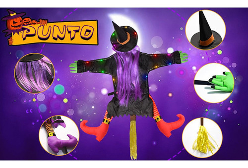 Cb Árbol Halloween Abrazando Decoración Brujas