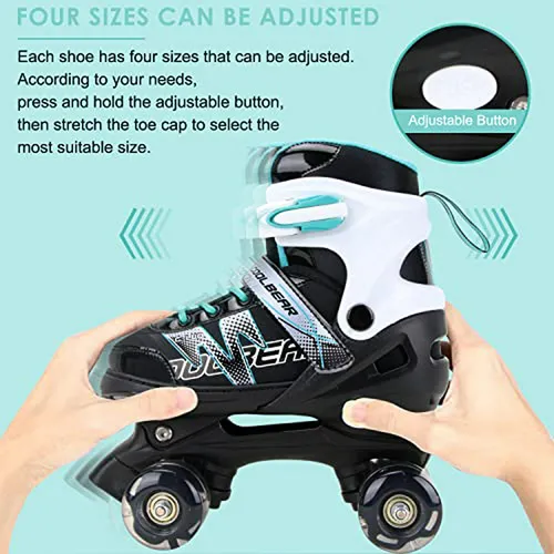 Patines Ajustables Sowume Para Niñas Y Mujeres, 8 Ruedas Bri