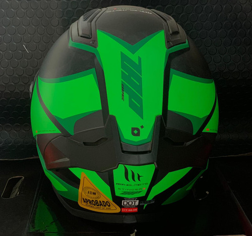 Casco Mt Stinger Sr Negro Con Verde Sb