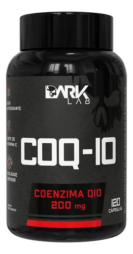 Suplemento Dark Lab Coenzima Q10 200mg 120 Cápsulas Natural / Sem Sabor