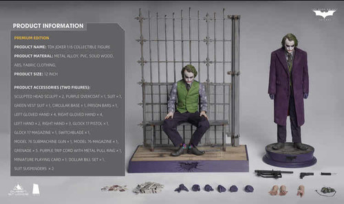 Joker 1/6 Dc Batman Dark Knight Premium Edition Inart