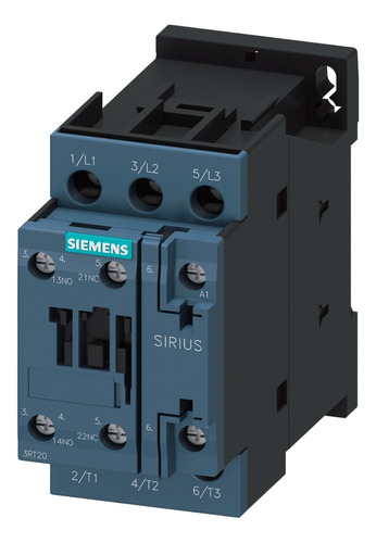 Contactor 40a 220v 18,5kw 1na + 1nc S2 Siemens 3rt2035-1ap00