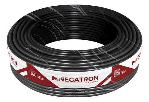 Cabo Megatron Pp Flexível Herp 0,6/1kv 4x4mm 100m Preto