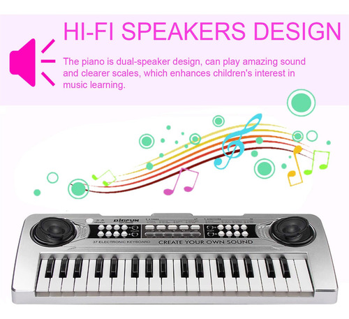 Piano Para Niños, Teclado De 37 Teclas Para Enseñanza, Piano