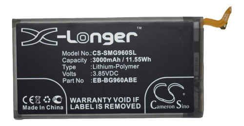 Bateria P/ Samsung S9 S9 Duos Cs-smg960sl Xlonger Urquiza