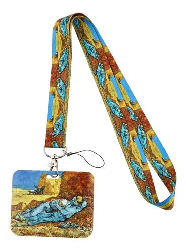 Portacredencial Horizontal + Lanyard La Siesta Van Gogh