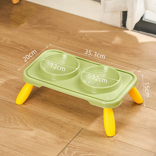 Cuencos Para Perros Dobles Cuencos Para Agua Verde Amarillo