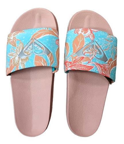 Imagen 3 de 7 de Ojotas Sandalias Mujer Roxy Slippy Platform Print